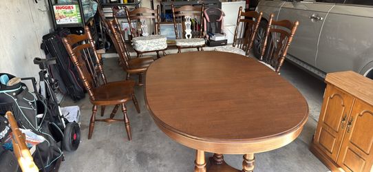 Solid wood dining table