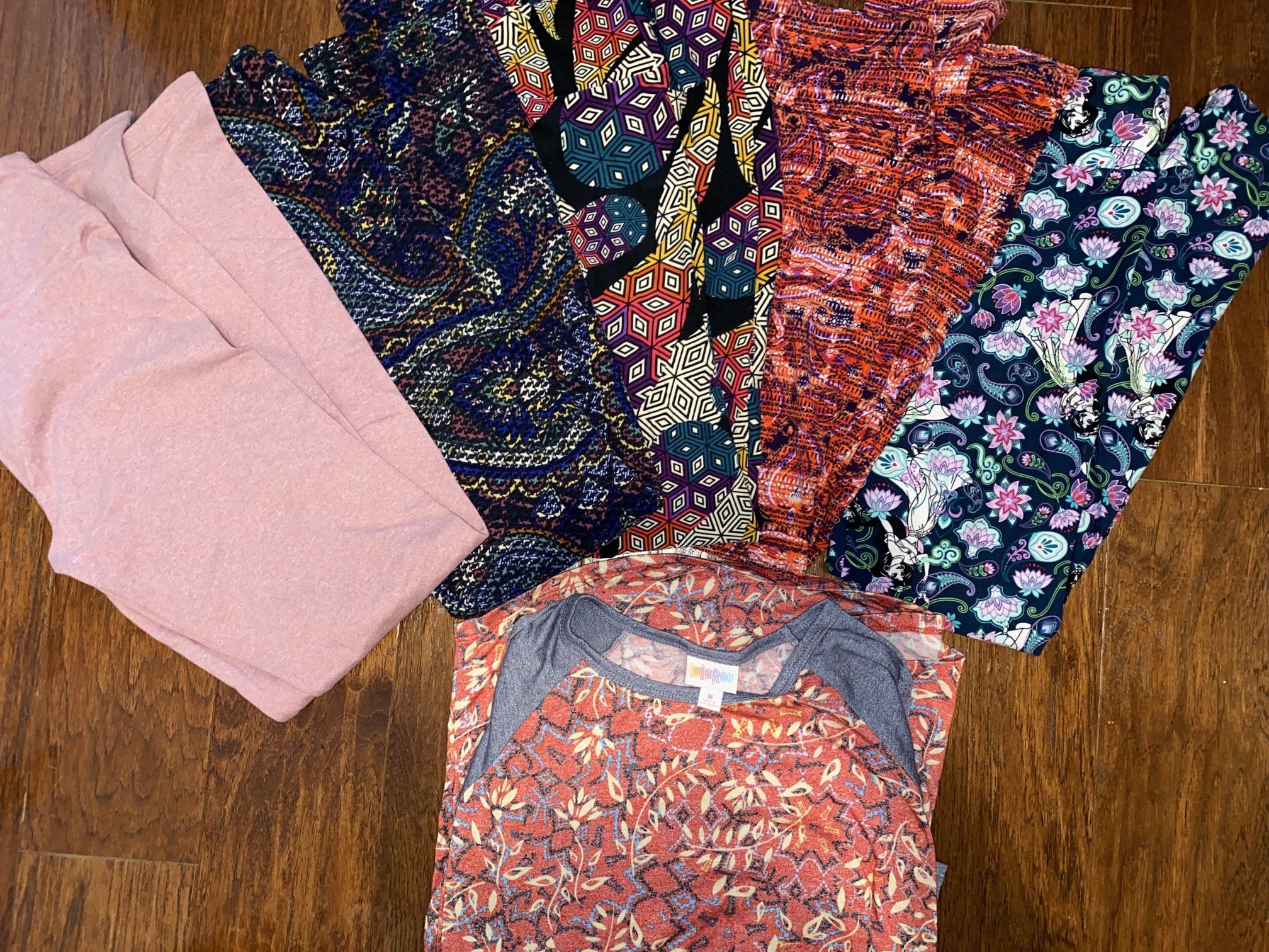 Lularoe Women’s Pants Leggings One Size OS Disney And Floral