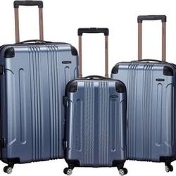 Rockland London 3-Piece Hardside Luggage Set – Blue