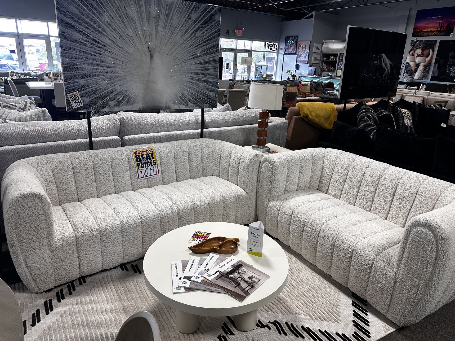 Stunning Modern Sofa Set! $1999 🤍☎️⭐️ Easy Financing!