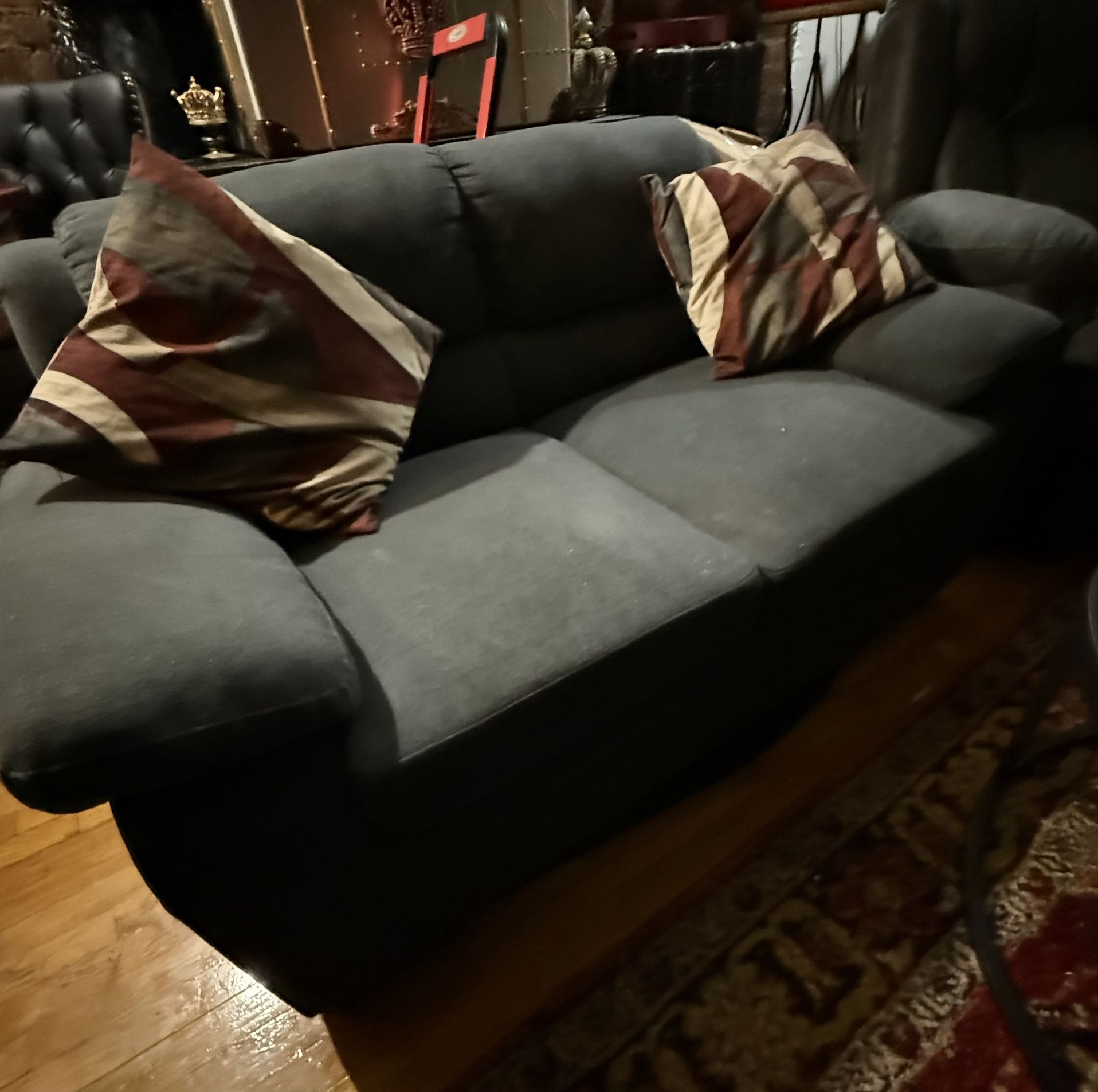 Dark Gray Loveseat.