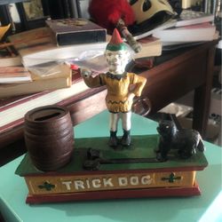 Cast Iron Trick Doggie Bank