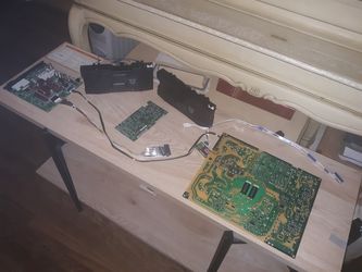 All new parts, from LG 75in. Tv. Speakers, mother board and power supply, tv cord