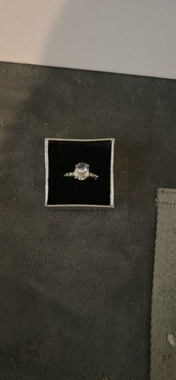 Silver Solitaire Ring with Clear Stone