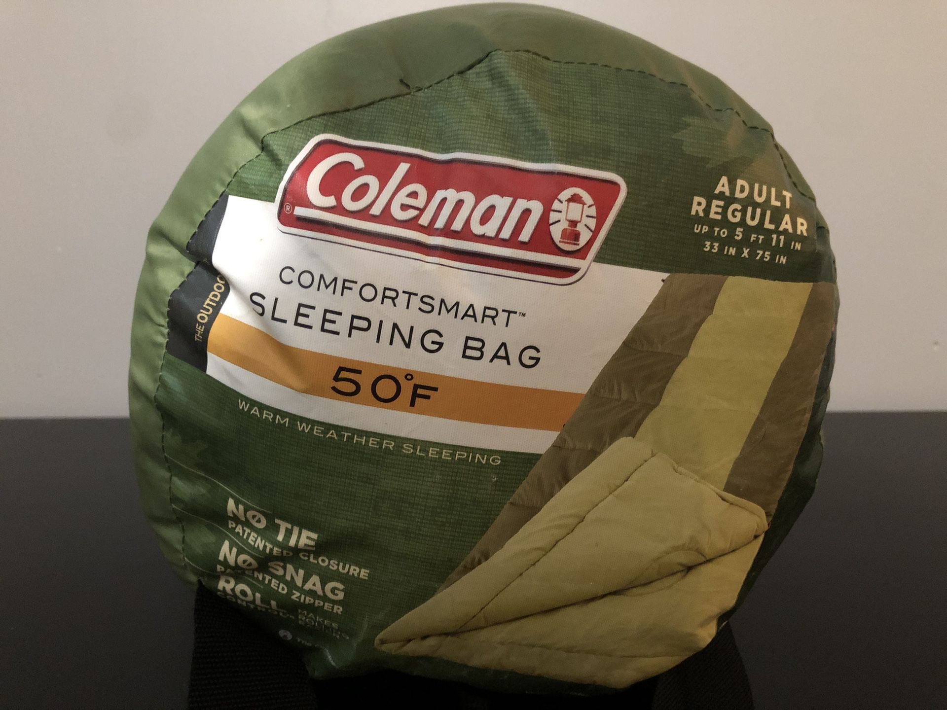 Coleman 50F 75” Warm Weather Comfort Smart Sleeping Bag