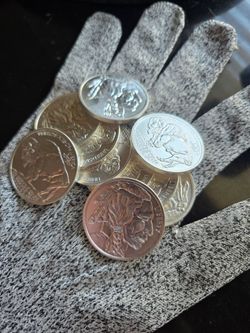 10 COIN LOT - .999 SILVER BUFFALO/INDIAN HEAD COINS
