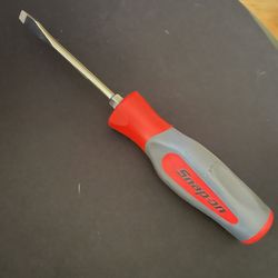 SNAP ON SHD4 - RED/GRAY COMFORT GRIP HANDLE 1/4 FLAT BLADE 8.75" LONG LOT#46