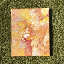 Golden Pour Painting 