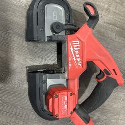 M18 FUEL 18V Lithium-Ion Brushless Cordless Compact Bandsaw with blade covers