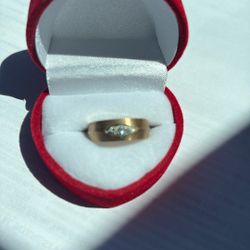 Diamond  14KYGold Wedding Band