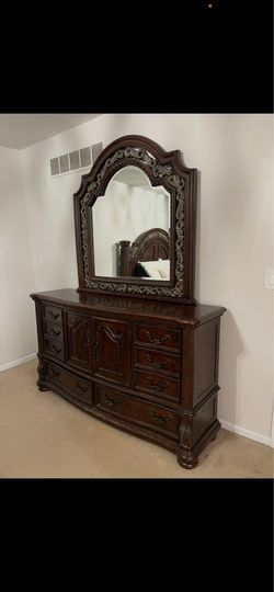 Dresser and mirror
