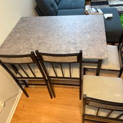 Sofa & Dining Table With Four Chairs 