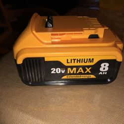 Lithium Battery 20v MAX 8 AH Dewalt Compatible