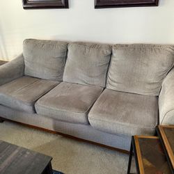 Gray 3-Seater Sofa – Comfortable & Clean