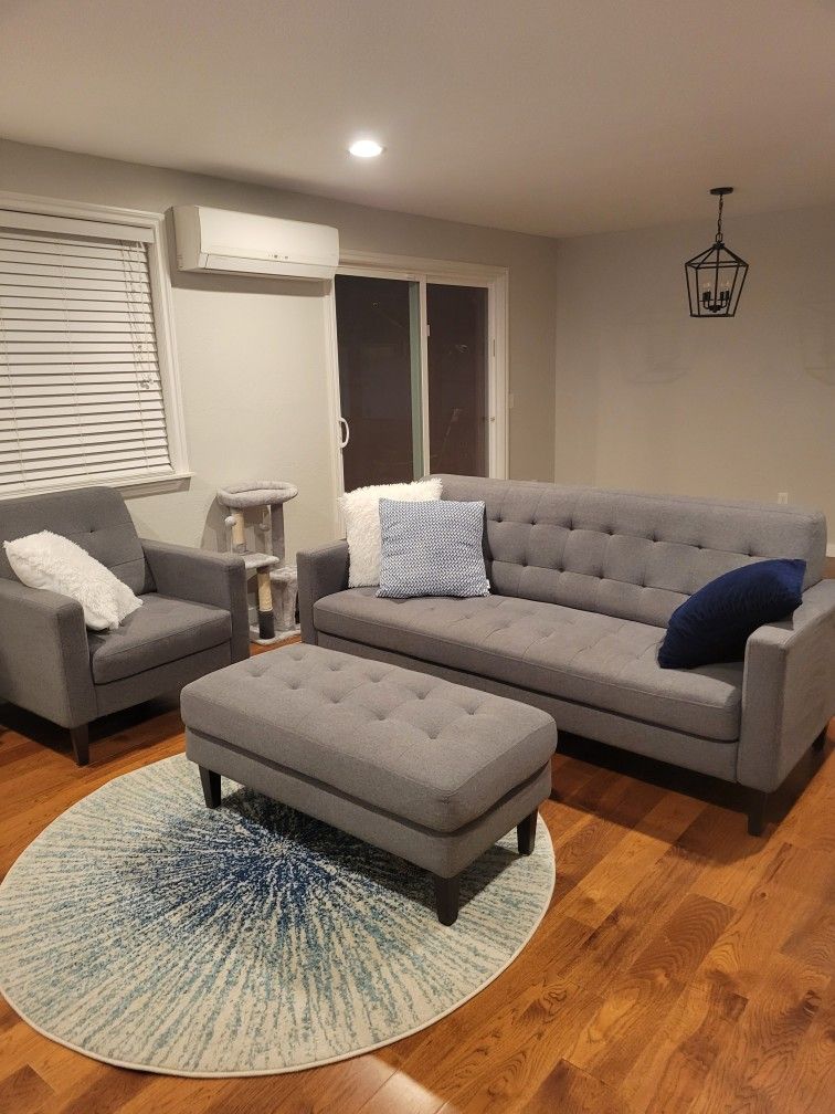 Dania Laura Couch, Chair and Ottoman