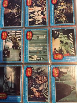 Star Wars cards in sleeves