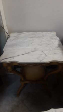 Marble top end table