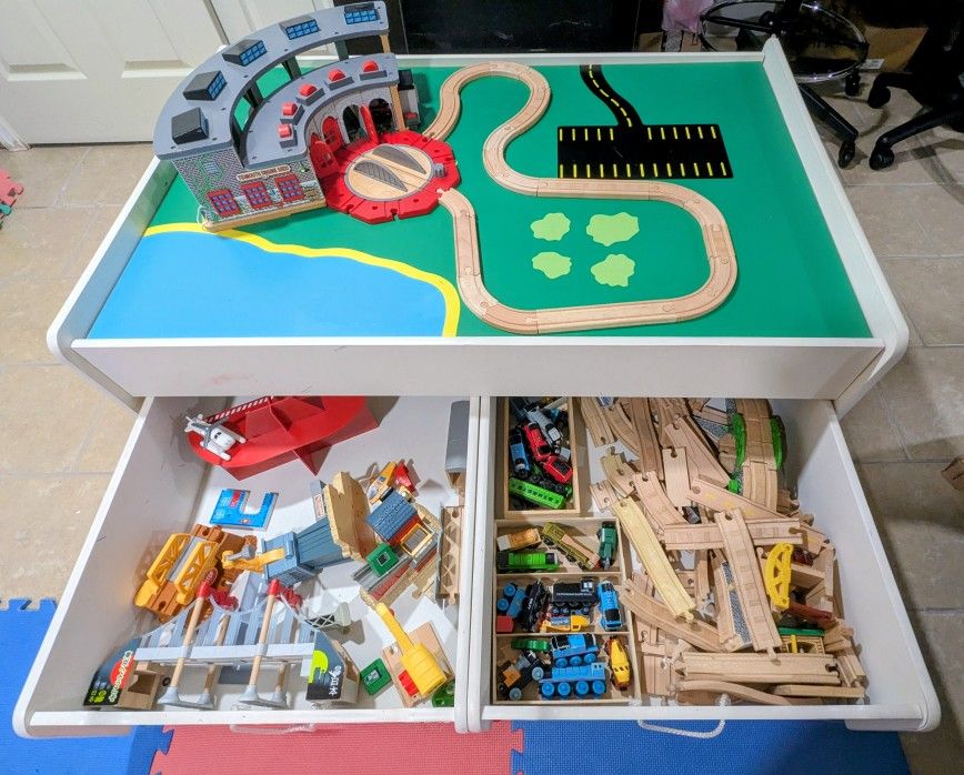 Train Table, Tracks, Trains & Other Odds & Ends