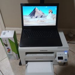 Dell Laptop With Samsung Laser Printer 