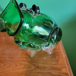 Vintage Blown Glass Frog Decor 
