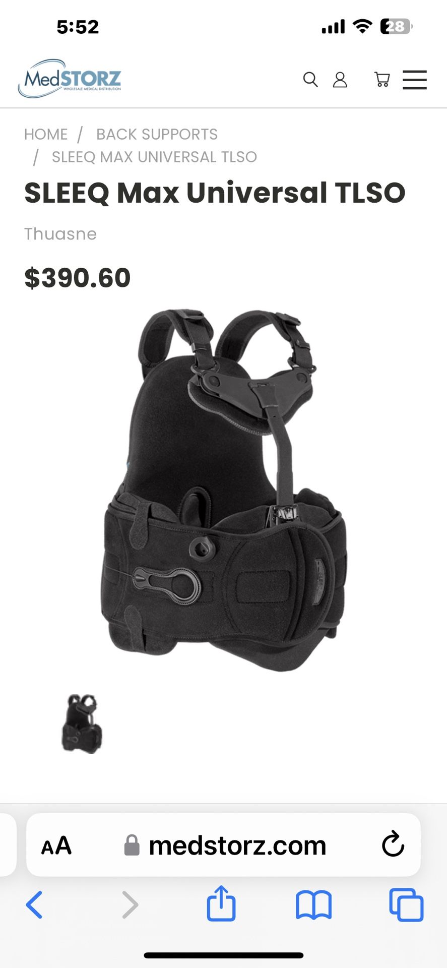 Sleeq TSLO Spinal Brace