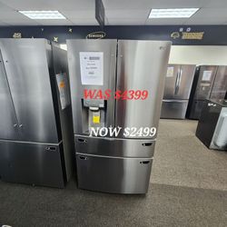 23 Cu. Ft. Smart Wifi Enabled Counter Depth Refrigerator Eith Craft Ice Maker