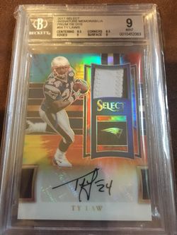 TY LAW AUTO 2 COLORED PATCH GRADED BECKETT 9 SSP #3/5