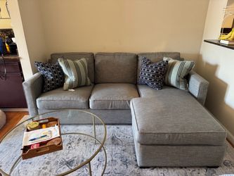 Crate & Barrel Reversible Chaise Sectional with Queen Pull Out Bed