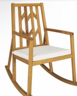 Wood Rocking Chair with Detachable cushion