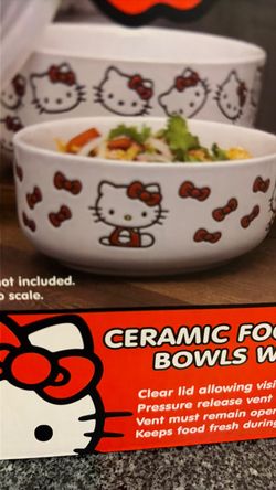 Hello Kitty ceramic food bowl with lid