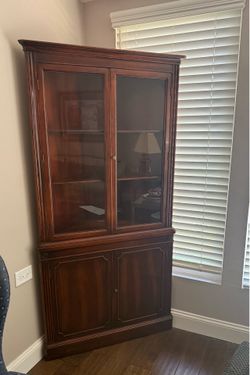 Traditional Corner China Cabinet