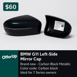 BMW G11 Left-Side Mirror Cap – $70