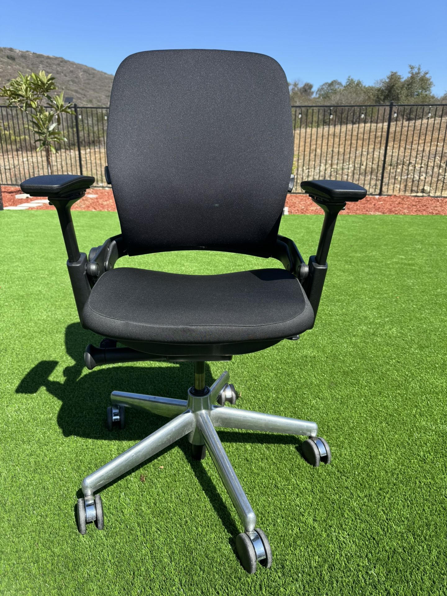 Steelcase Leap V2 Fully Adjustable Office Chair with New Upholstery And Chrome Base