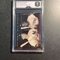 Mantle / Mays Rookie Standouts Card-Graded 9