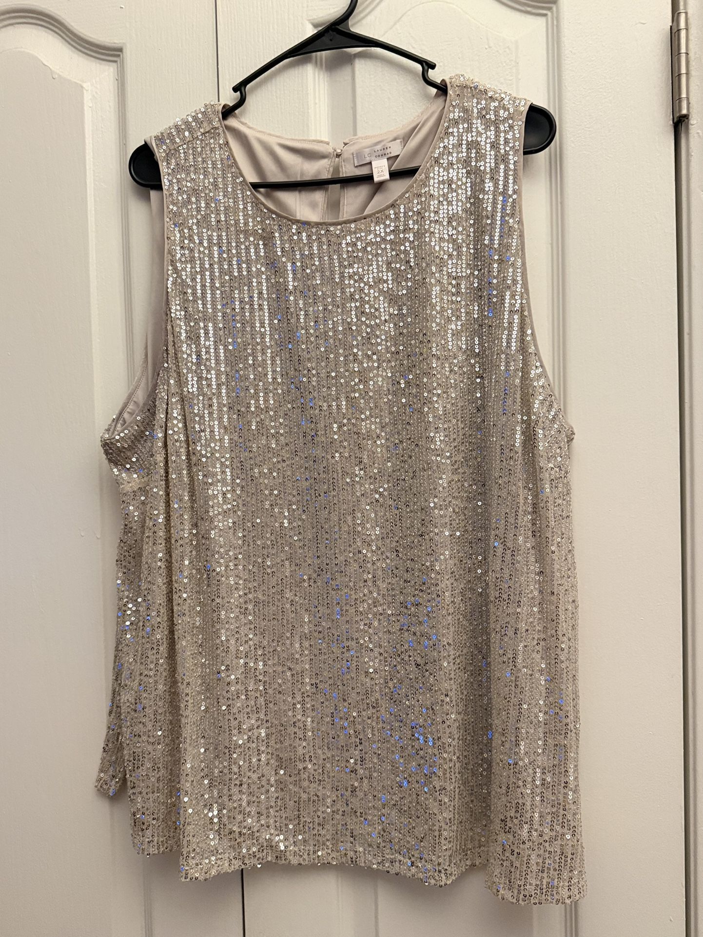 Lauren Conrad 2XL Sequin Blouse