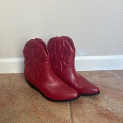 Red Cowgirl Booties