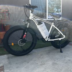 White Electric Bike 