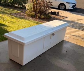 Large White Fiberglass Dock Box