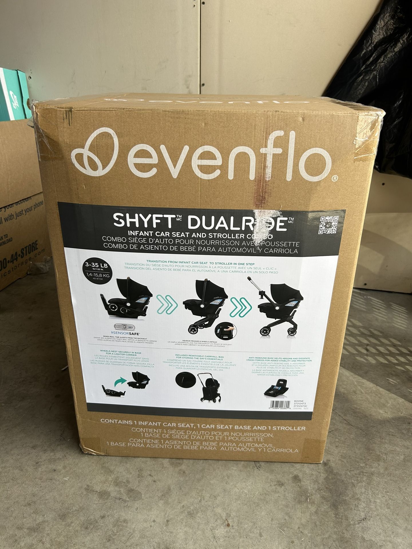Evenflo Shyft DualRide Infant Car Seat & Stroller - ( Beaufort Black )