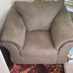 Bedroom Comfortable Grey Arm Chair