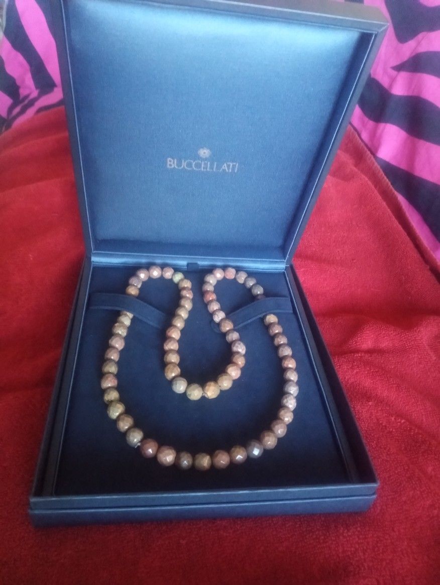 BUCCELLATI Jasper Bead Necklace