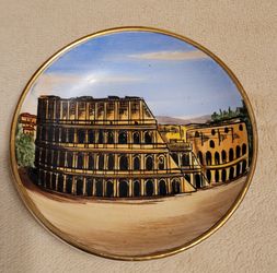 Vintage Italian Colosseum Ceramic Plate 4"