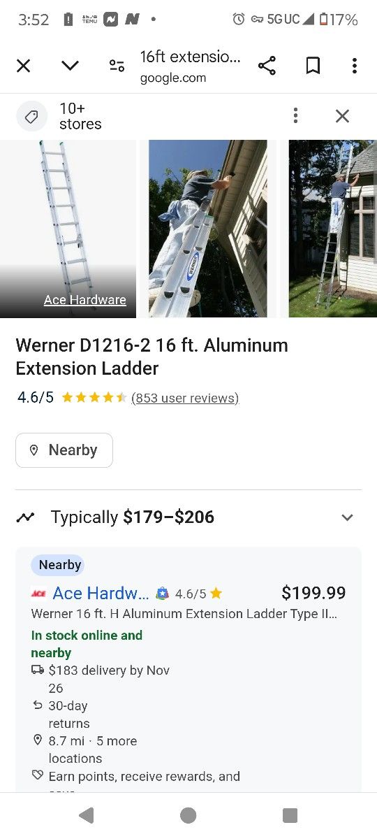 16ft Werner Extension Letter