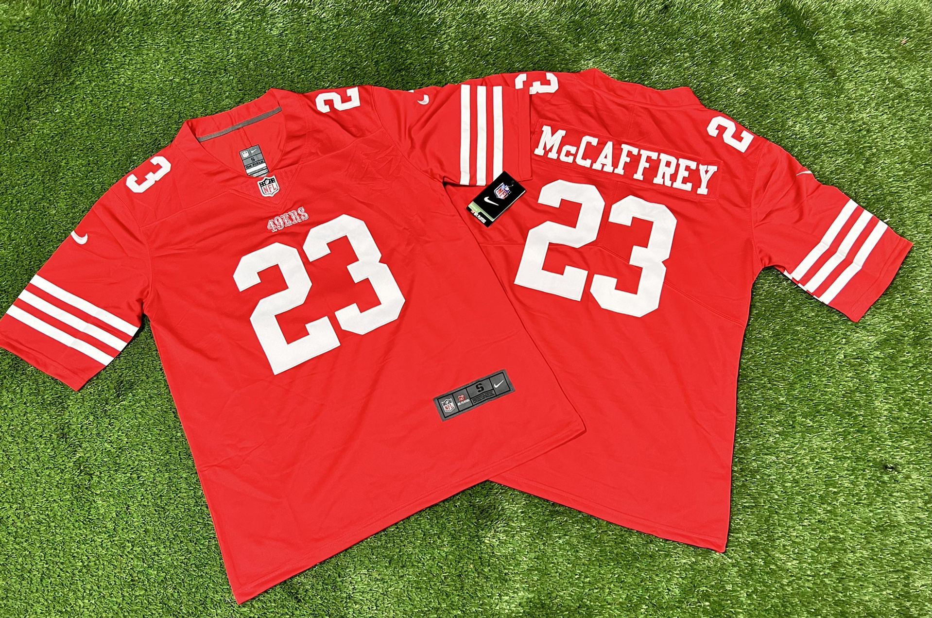 49ers McCaffrey Jersey New Men Size S M L XL XXL