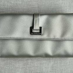 Liz Claiborne New Rare Vtg. Wallet Clutch Silver & Snap-Zipper Closure 