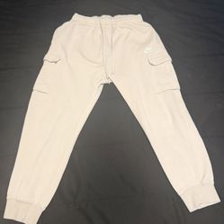 Nike Cargo Sweatpants Unisex Medium – Cream White Joggers