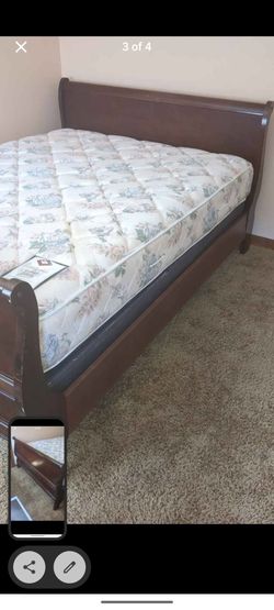 Bassett sleigh bed (numbered)