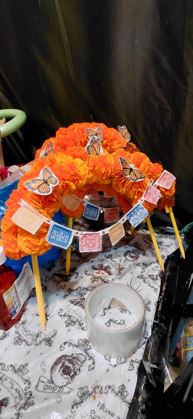 Marigold Flower Arches For Cemetery  Dia De Los Muertos