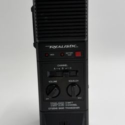 Realistic TRC-219 2-Way Radio Walkie Tal,3 Watt,3 Channel, Transceiver- Untested
