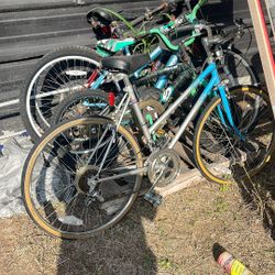 3 Adult Bicycles 10 Speed, 1 Kids Bike 